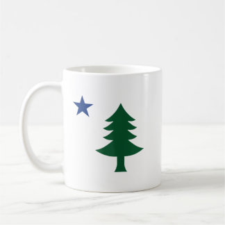 1901 Old First Flag of Maine Pine Tree and Star Ta Coffee Mug