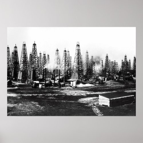 1901 TEXAS SPINDLETOP OIL FIELD POSTER