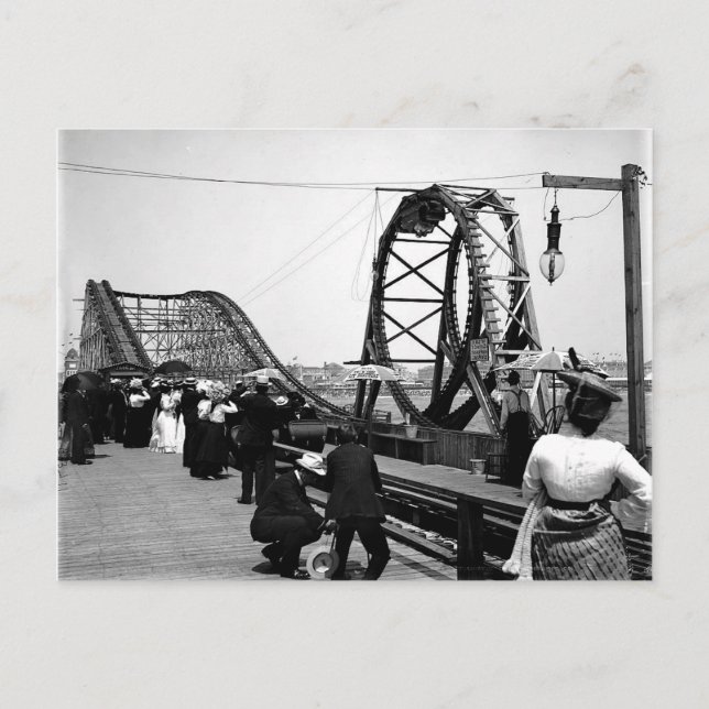 1901 The Loop Roller Coaster Postcard (Front)