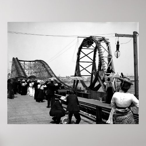 1901 The Loop Roller Coaster Print
