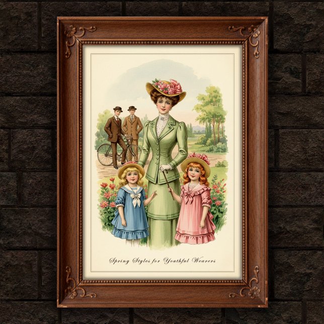 1901 Vintage Outdoor Fashion Wall Poster  (Creator Uploaded)