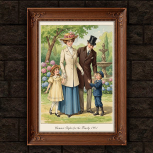 1901 Vintage Outdoor Fashion Wall Poster