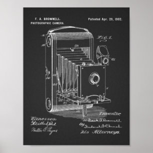 1902 Folding Camera Patent Art Drawing Print