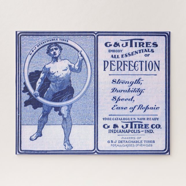 1902 G & J Tires ad Jigsaw Puzzle (Horizontal)