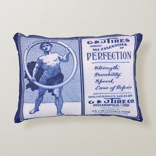1902 G & J Tires ad print Accent Pillow (Front)