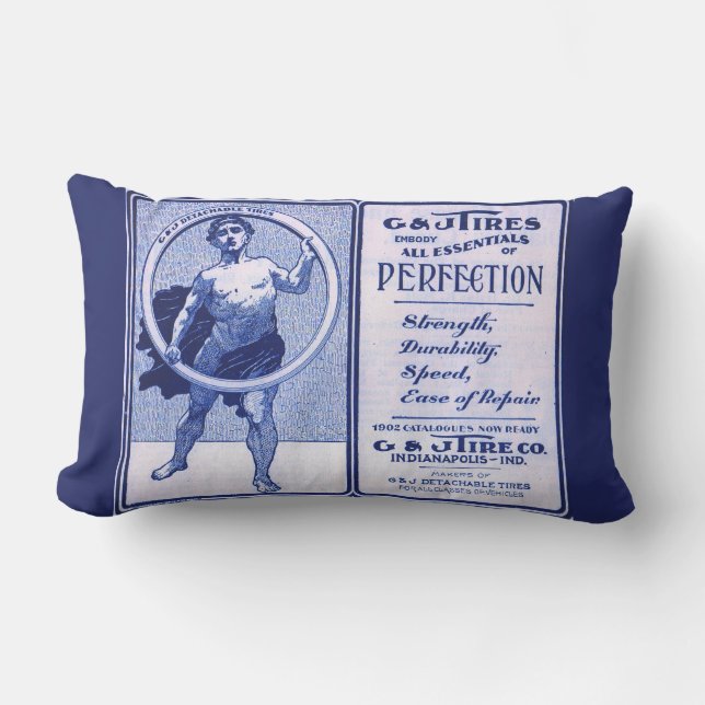1902 G & J Tires ad print Lumbar Pillow (Front)