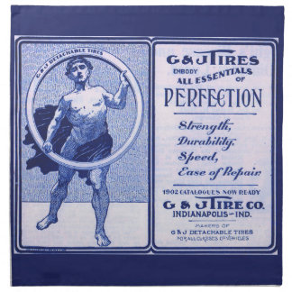 1902 G & J Tires ad print Napkin