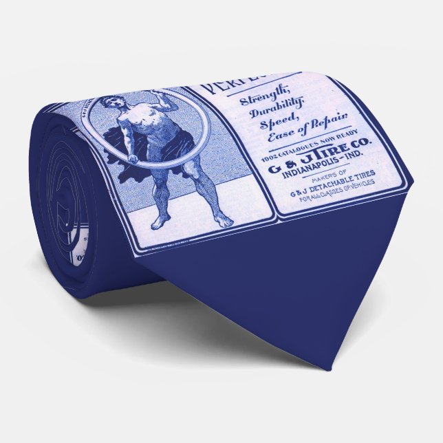 1902 G & J Tires ad print Neck Tie (Rolled)