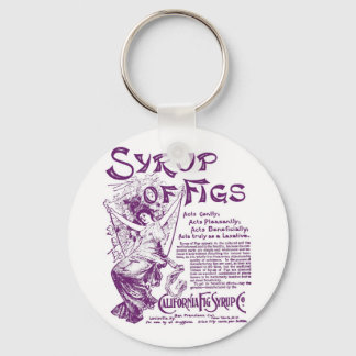 1902 Syrup of Figs vintage illustration (purple) Keychain