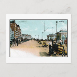 1903 Seaside view West Pier Brighton England Postcard