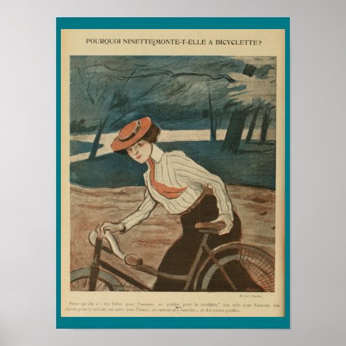 1903 Vintage Bicycle Magazine Ad Art Poster