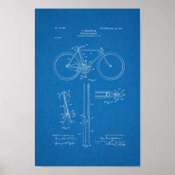 1903 Vintage Bicycle Patent Blueprint Art Print by AcupunctureProducts at Zazzle