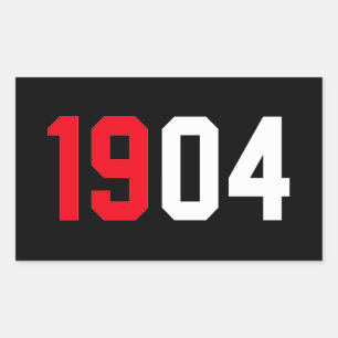 1904 Benfica Red White Rectangular Sticker