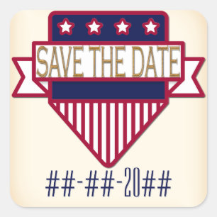 1904 Bully Pulpit (Wedding Collection) Square Sticker