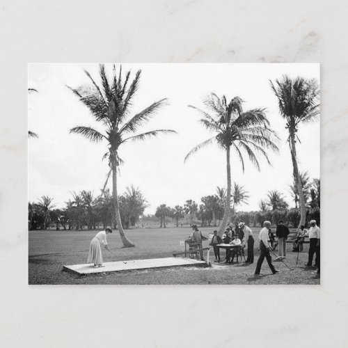 1904 Golfing Palm Beach Fl Postcard