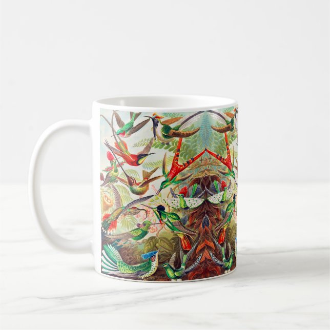 1904 hummingbirds print coffee mug (Left)