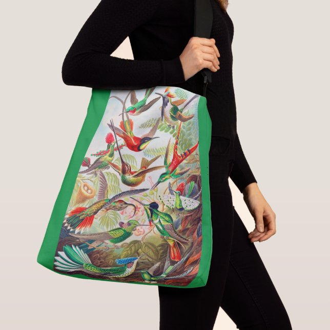 1904 hummingbirds print crossbody bag (Close Up)