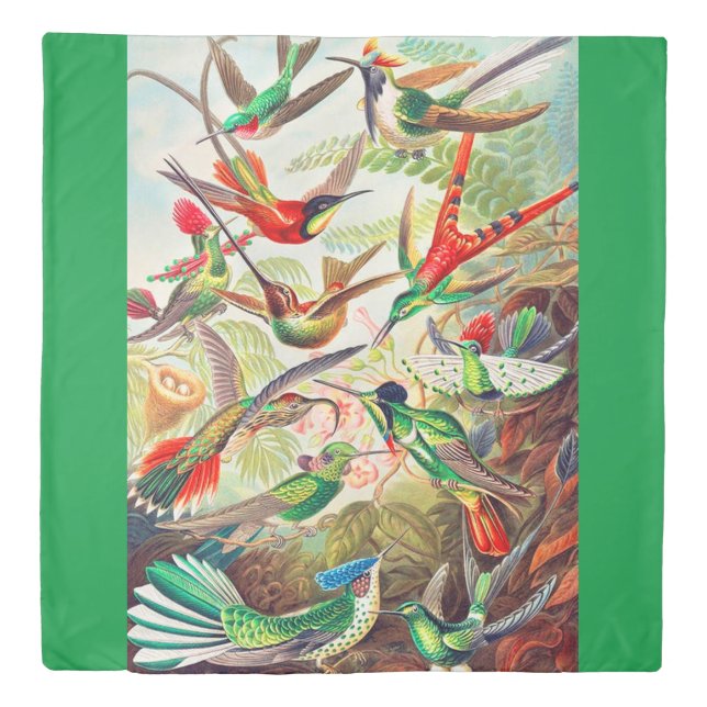 1904 hummingbirds print duvet cover (Front)