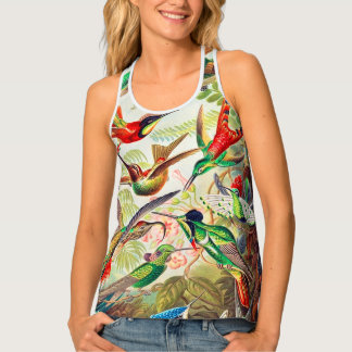 1904 hummingbirds print tank top