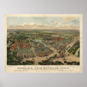 1904 St. Louis MO World's Fair Panoramic Map Poster