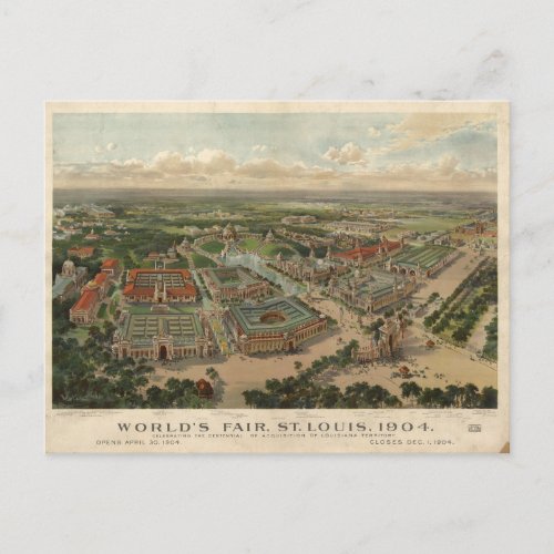 1904 St Louis Worlds Fair Postcard