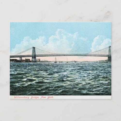 1904 Williamsburg bridge NYC Poster Postcard