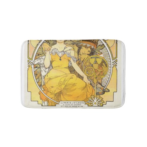 1904 Worlds Fair By Alphonse Mucha Bath Mat