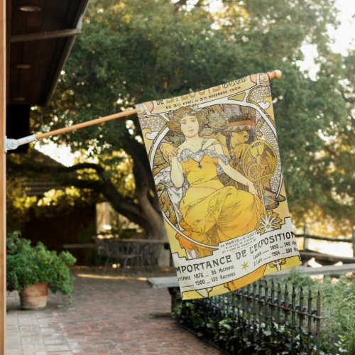 1904 Worlds Fair By Alphonse Mucha House Flag