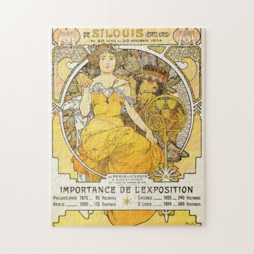 1904 Worlds Fair By Alphonse Mucha Jigsaw Puzzle