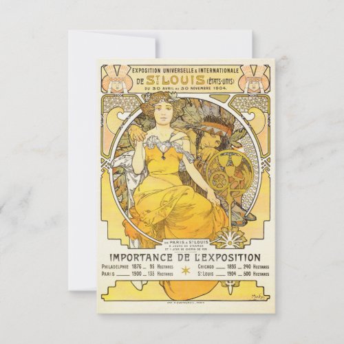 1904 Worlds Fair By Alphonse Mucha Save The Date