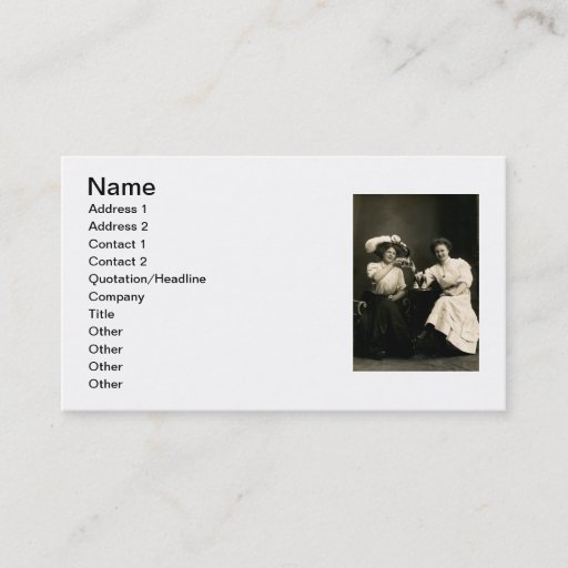 Customizable 1905 Beer Drinking Girl Friends Business Card Template