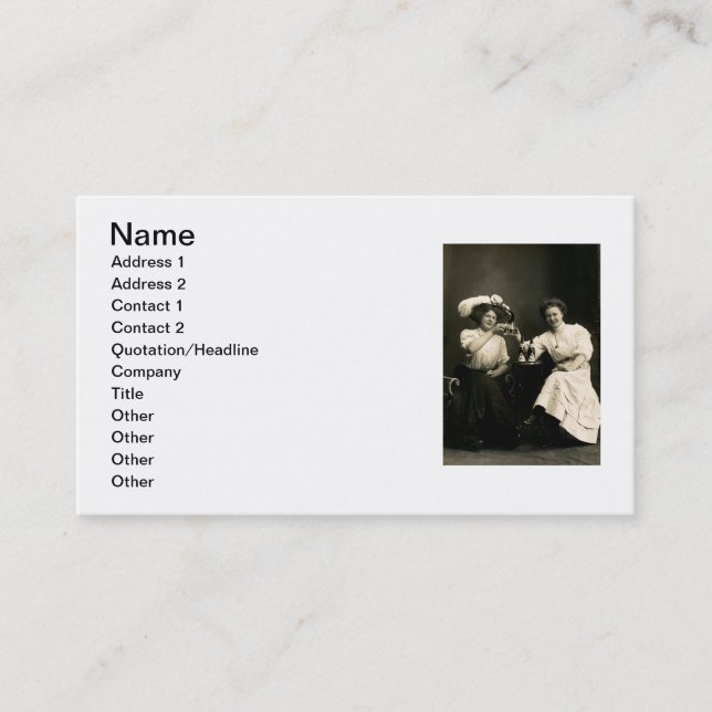 1905 Beer Drinking Girl Friends Business Card (Front)
