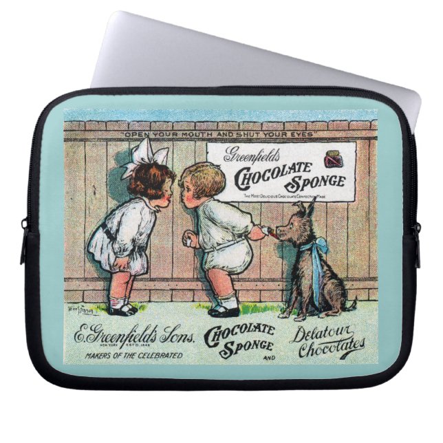 1905 Chocolate Candy Ad Laptop Sleeve (Front)