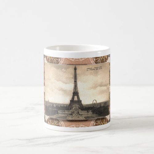 1905 EIFFEL TOWER POSTCARD PARIS  COFFEE MUG