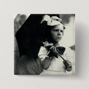 1905 Tough Little Girl Button