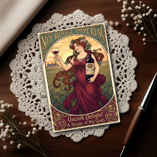 1905 Vintage Vin Rouge Impérial Wine Advertising Postcard