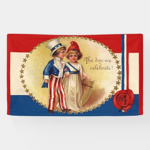 1906 4th of July  The Day We Celebrate Banner