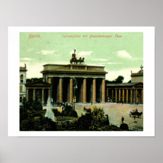 1906 Brandenburg Gate, Berlin, Germany Vintage Poster