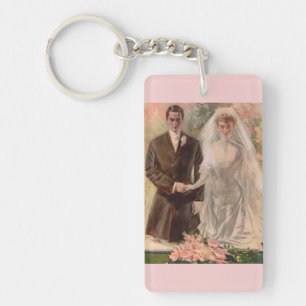 1906 Edwardian wedding Keychain