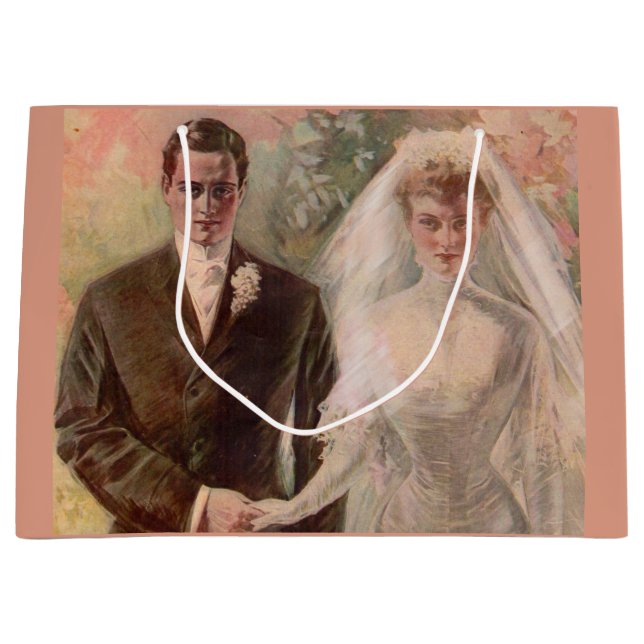 1906 Edwardian wedding Large Gift Bag (Front)
