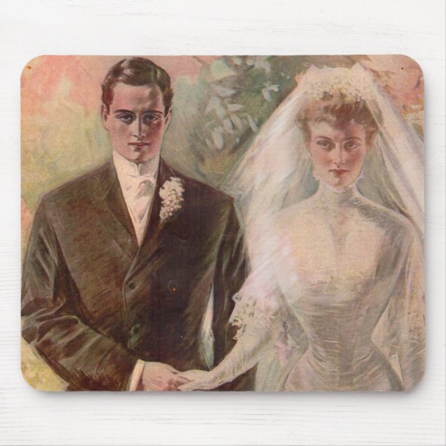 1906 Edwardian wedding Mouse Pad (Front)