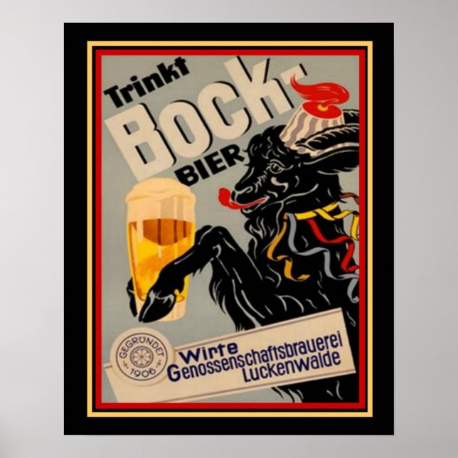 1906 German Bock Beer Advertisement 16x20 Poster (Front)