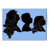 1906 mother, son and daughter silhouettes (Front Horizontal)