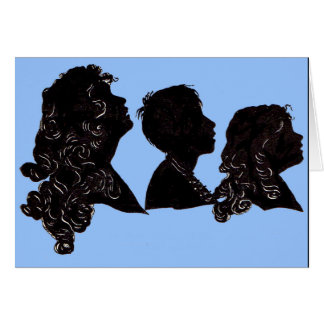 1906 mother, son and daughter silhouettes