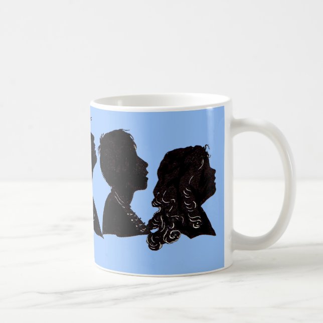 1906 mother, son and daughter silhouettes coffee mug (Right)