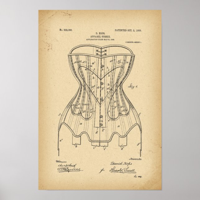 1906 Patent Corset Poster (Front)