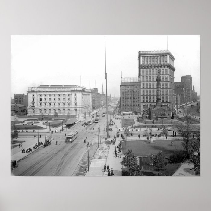 1906 Public Square Cleveland Ohio Print