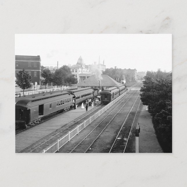 1906 Suburban Station Petosky Mass. Postcard (Front)