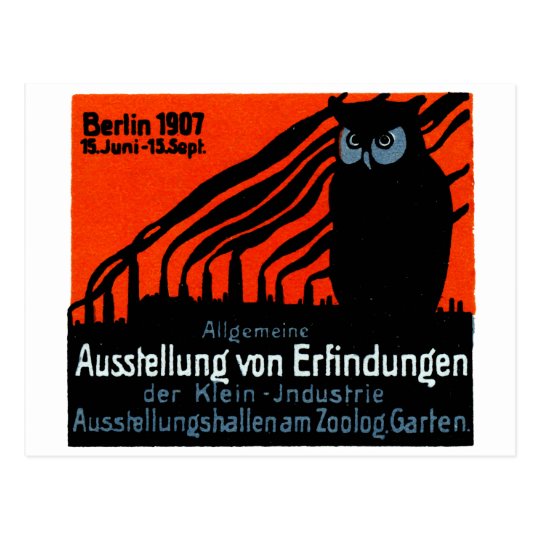 1907 Berlin Exhibition Poster Postcard