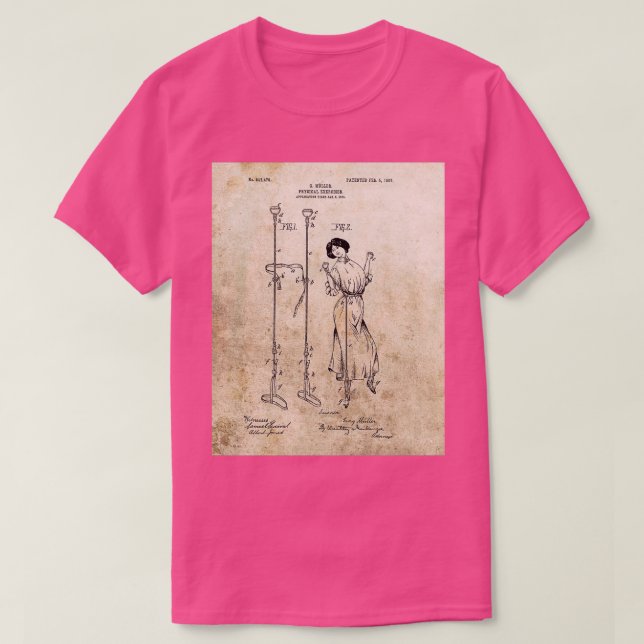 1907 Exercising Apparatus Patent T-Shirt (Design Front)